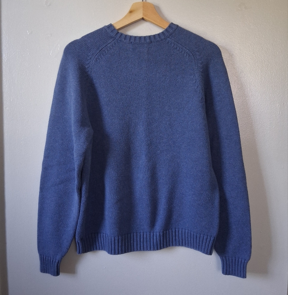 Land's End Blue Cotton Sweater/Crewneck - Picture 3 of 5